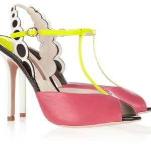 Sophia Webster  Dana Peeptoe with Yellow T-Strap Size 40